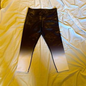 ZYIA Active Ombre Performance Hi Rise 24" Yoga Workout Compression Leggings XL